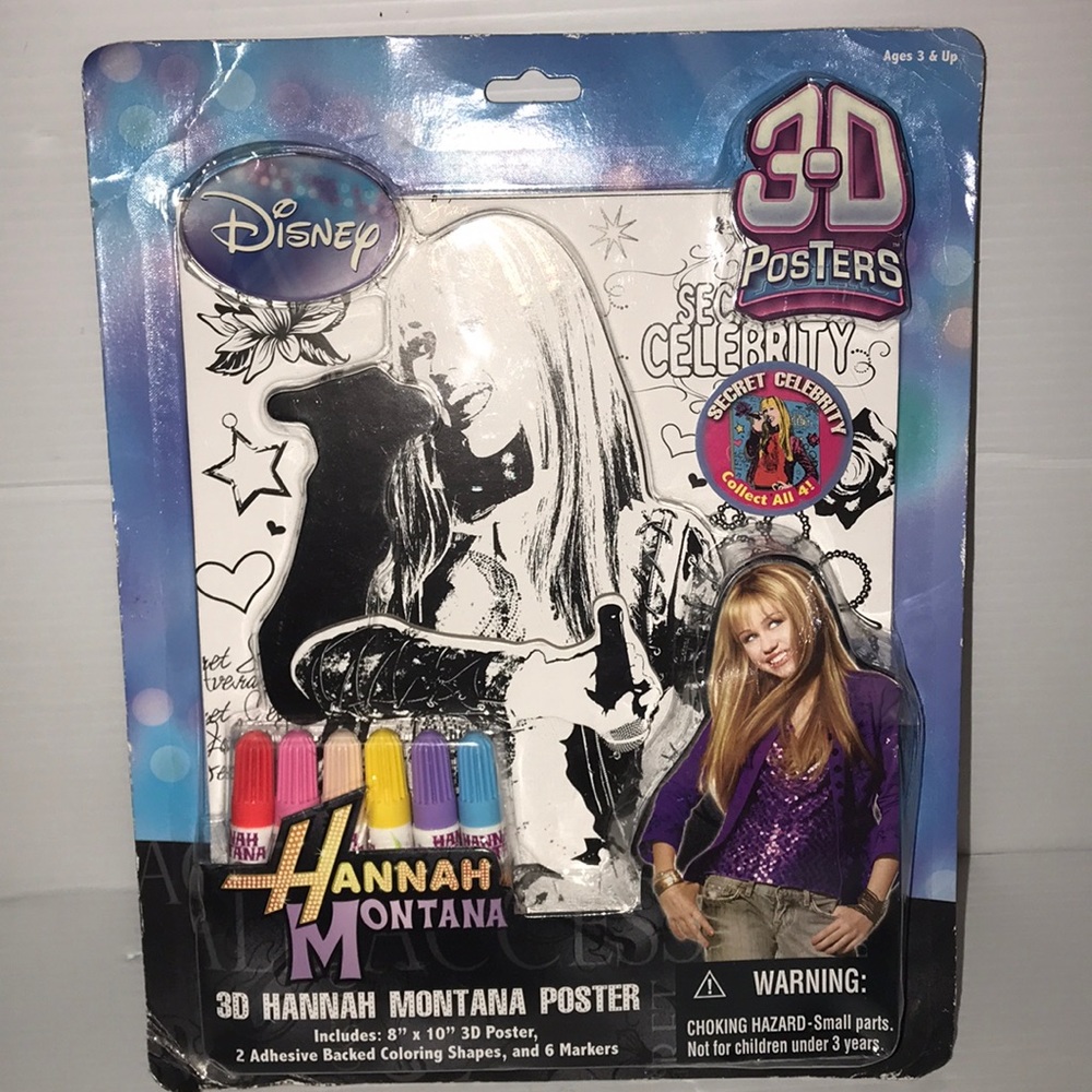 Hannah Montana 3-D Poster RARE Original Package